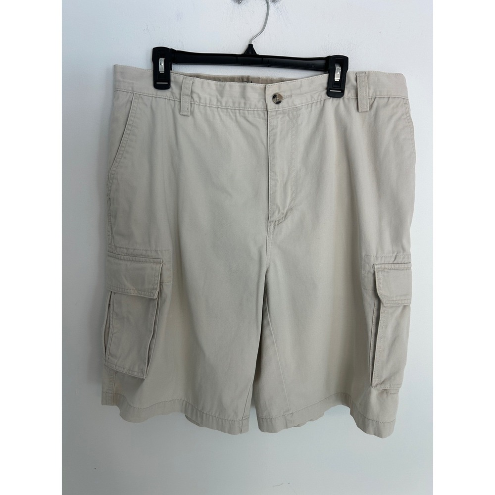 Boca Classics Mens Khaki Tan Cotton Twill Cargo Shorts Size 38